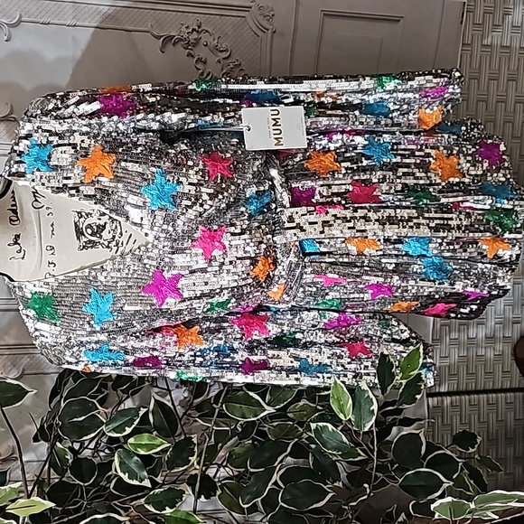 Show Me Your MuMu Dresses & Skirts - Show Me Your Mumu "Wear Me Out "Rainbow Star Sequin Mini Dress XS